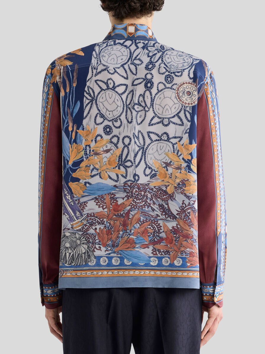 レオパード エンジニアードプリント シルク シャツ | エトロ