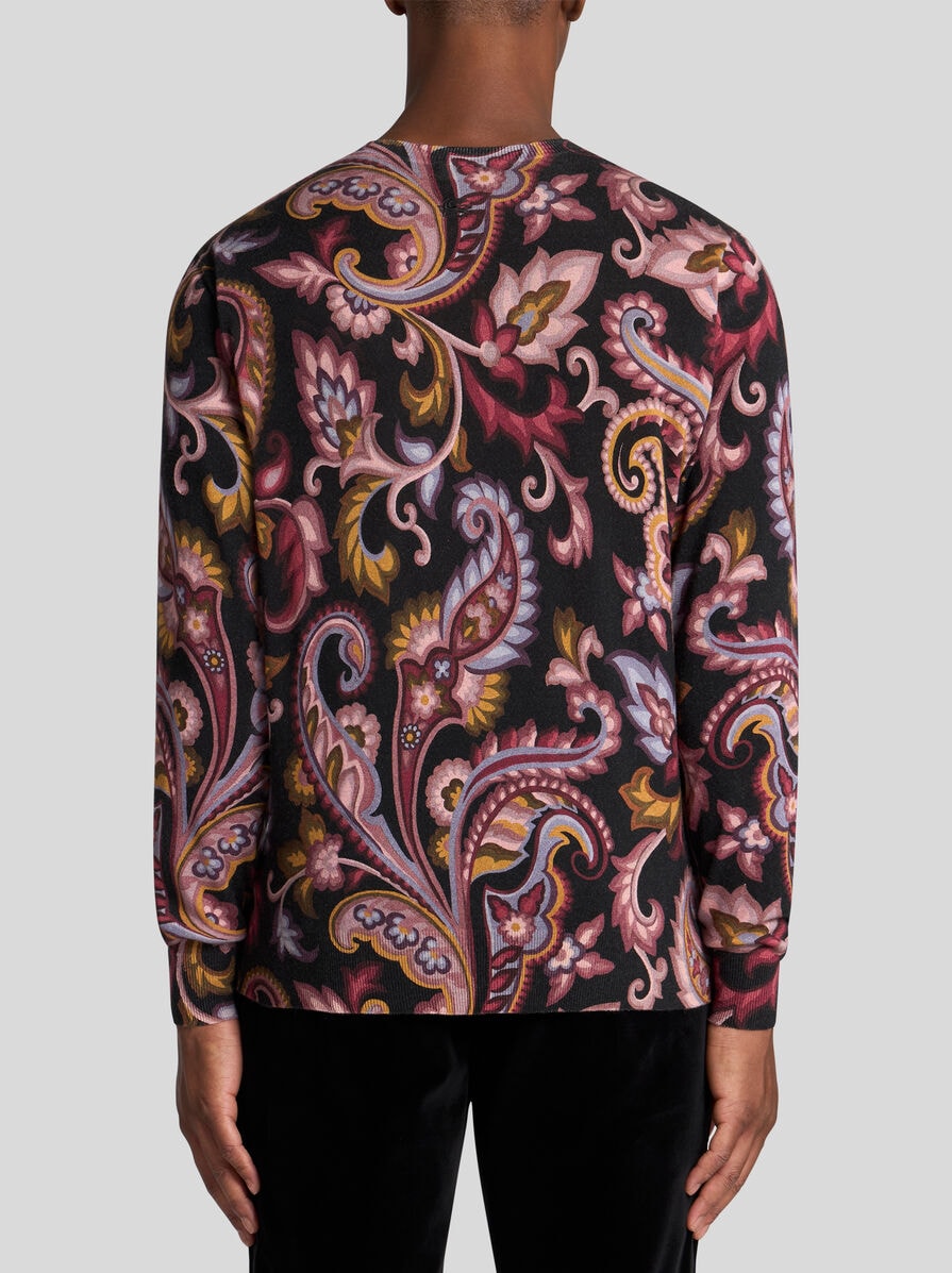 ETRO プレイスメント ペイズリー クルーネック スウェットシャツ フローラル ペイズリー クルーネックセーター | エトロ