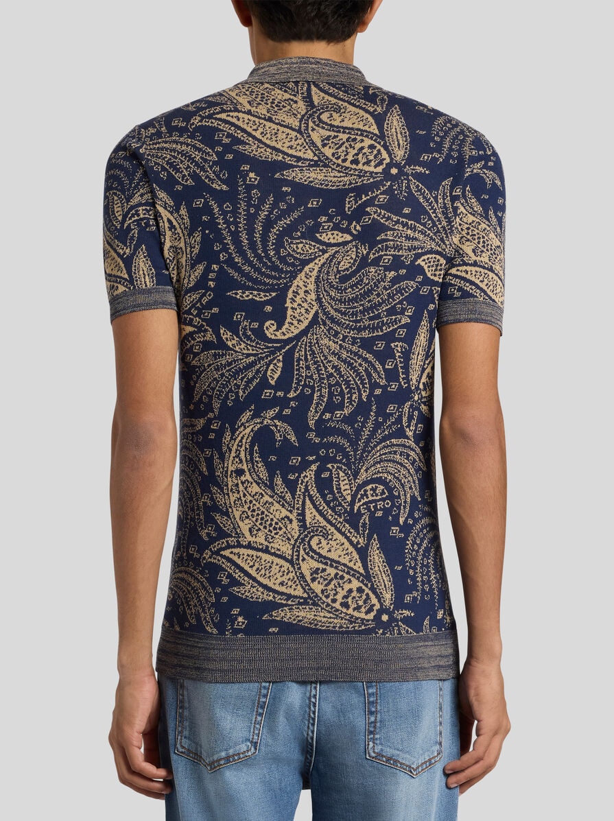 ETRO エトロ ビッグカラー ニットポロシャツ ETRO エトロ ビッグカラー ニットポロシャツ