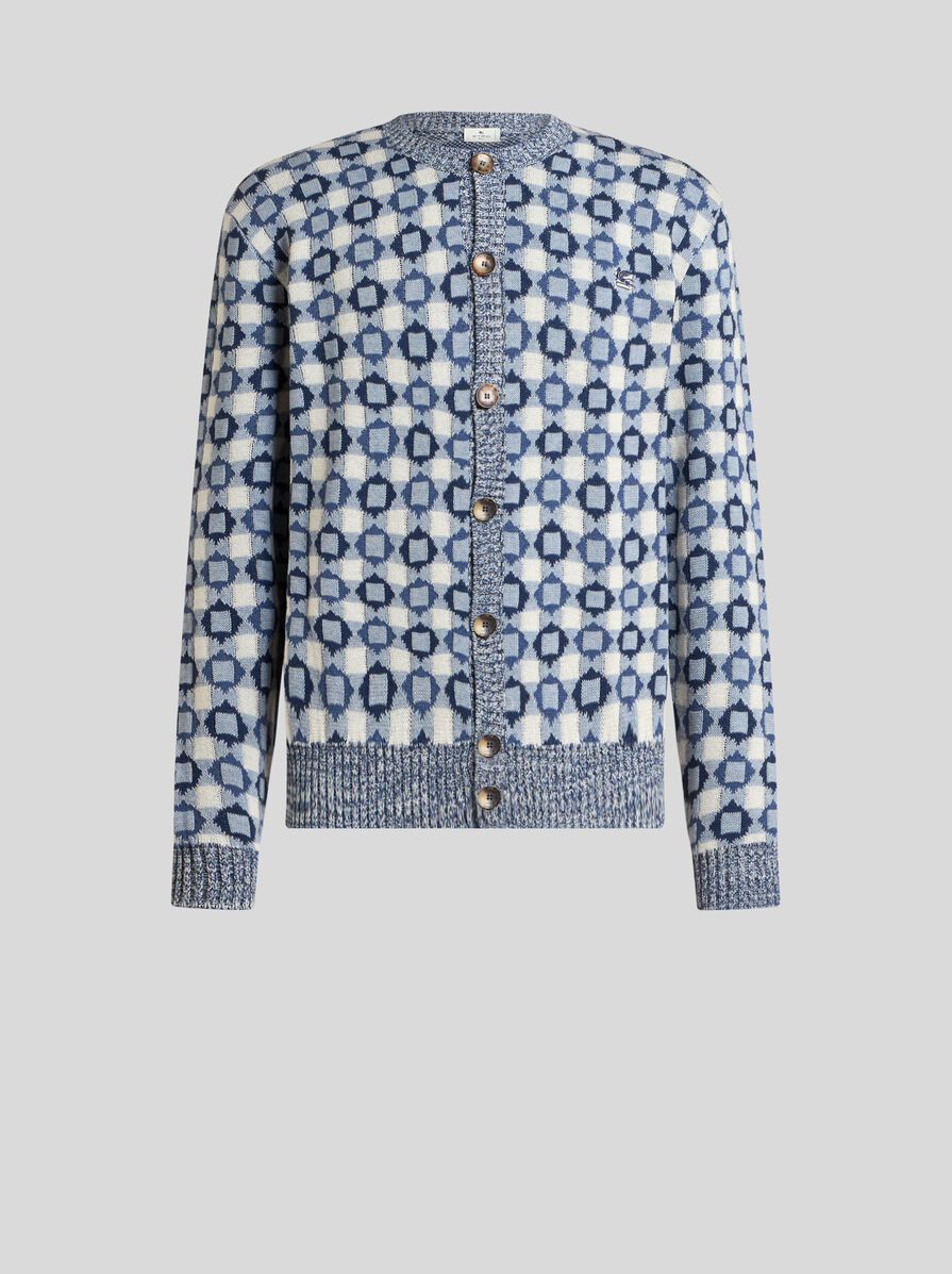 COTTON- AND WOOL-BLEND CARDIGAN | Knitwear | ETRO