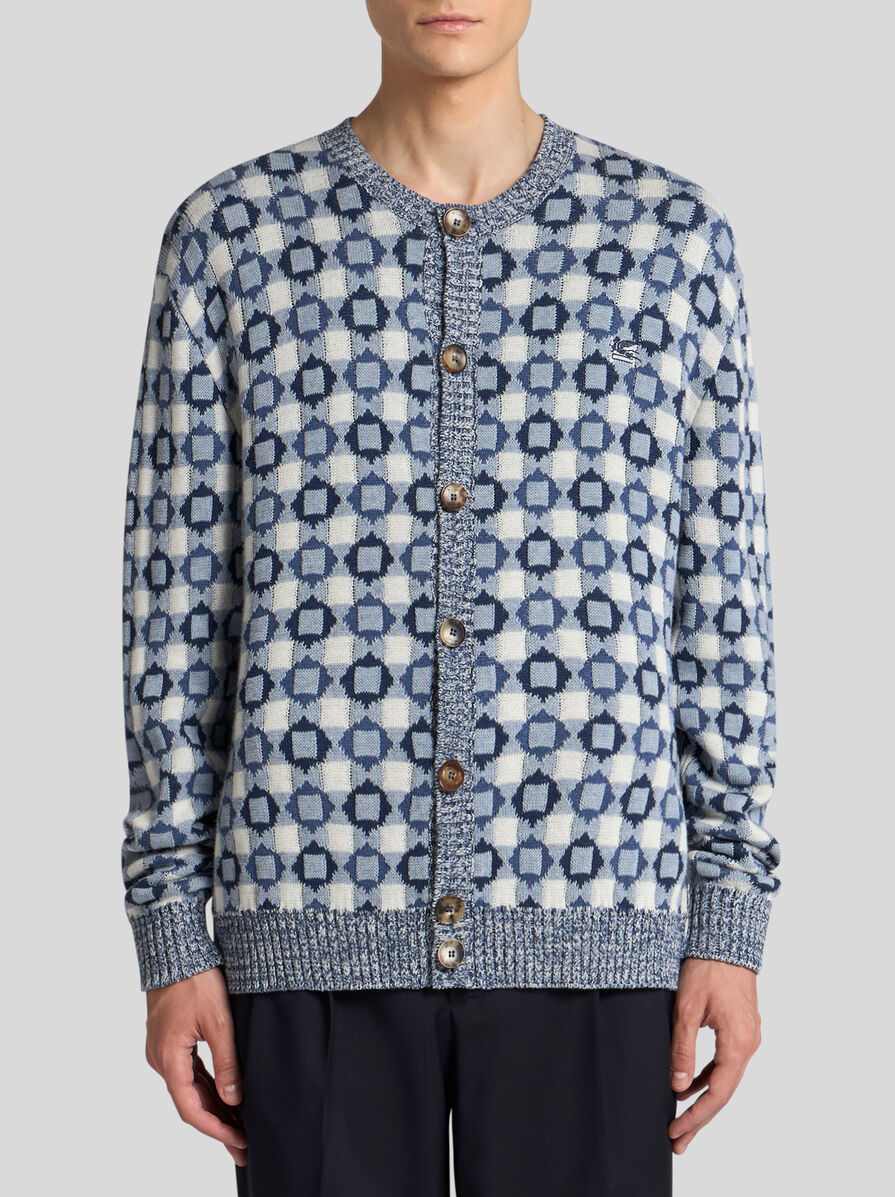 COTTON- AND WOOL-BLEND CARDIGAN | Knitwear | ETRO