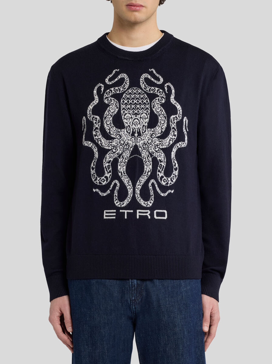 オクトパス＆ロゴ ウール セーター | エトロ