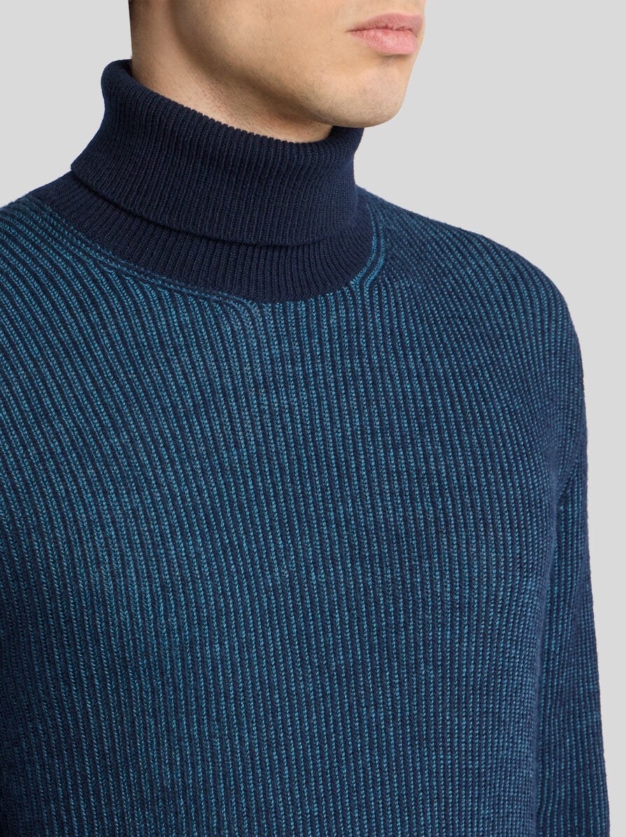 【送料&関税込】Etro Raglan Sleeves Turtle Neck Sweater RIBBED WOOL TURTLENECK SWEATER | Knitwear | ETRO