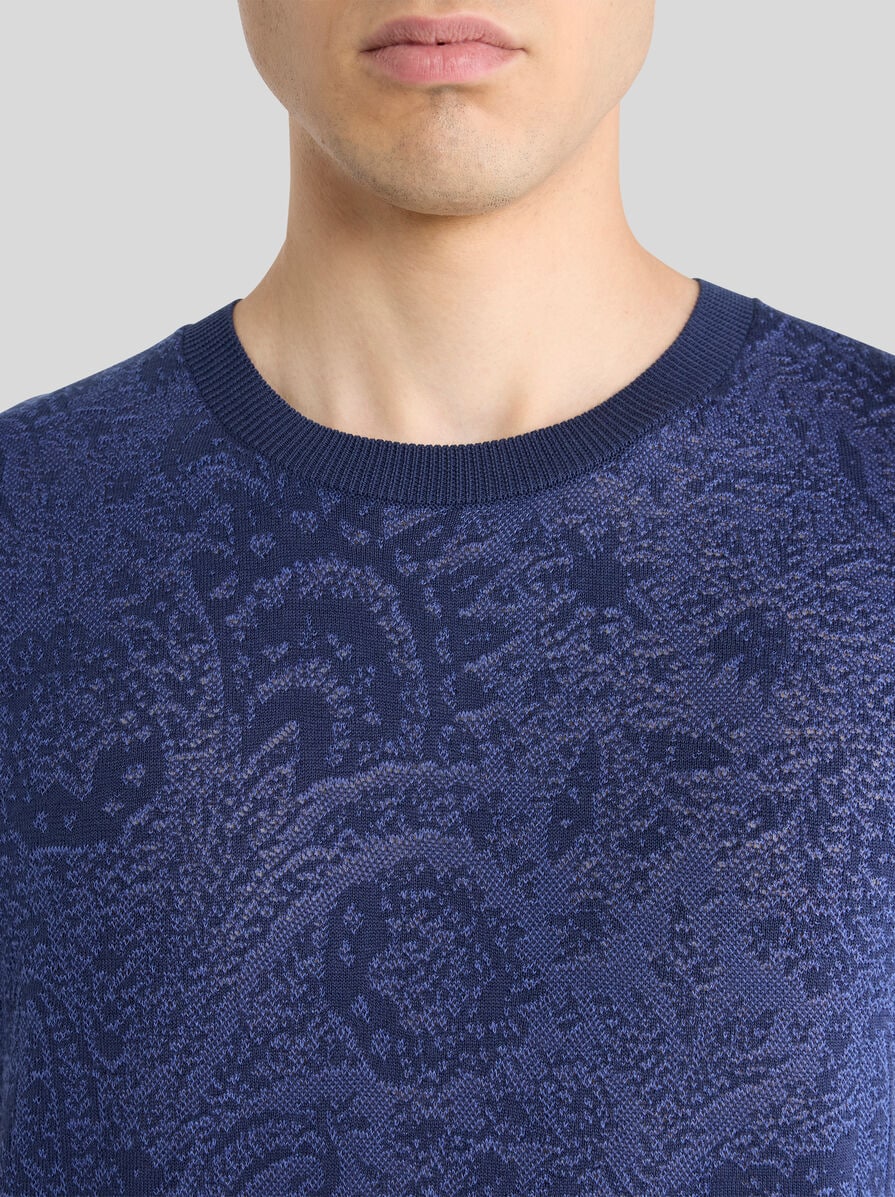 フローラル ペイズリーモチーフ コットン ニットTシャツ | エトロ