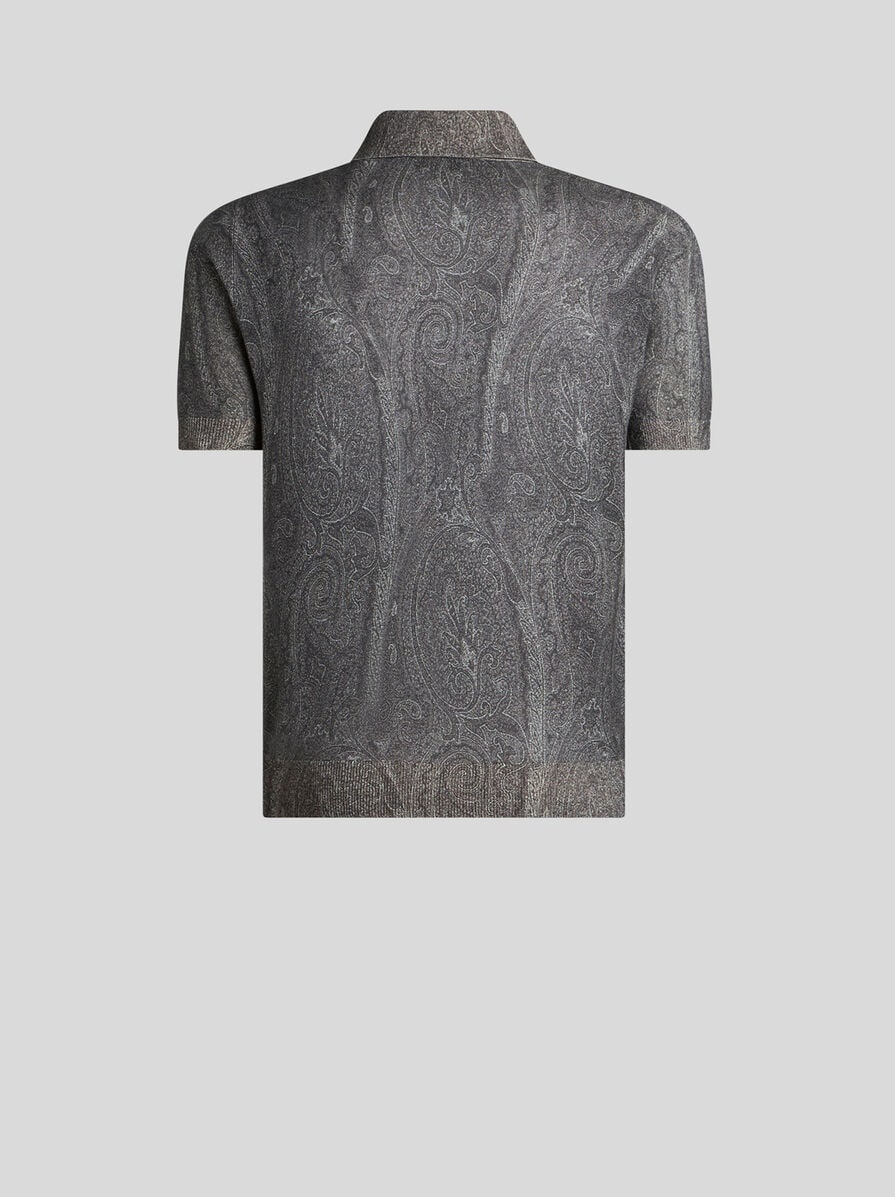 Tシャツ・カットソー ETRO FW24 'Paisley' polo shirt (MRKN0001AK464 X0810) KNIT POLO-SHIRT WITH PAISLEY PRINT | Knitwear | ETRO