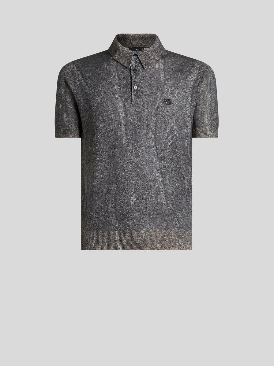 Tシャツ・カットソー ETRO FW24 'Paisley' polo shirt (MRKN0001AK464 X0883) ETRO paisley-print Cotton Polo Shirt | White | FARFETCH