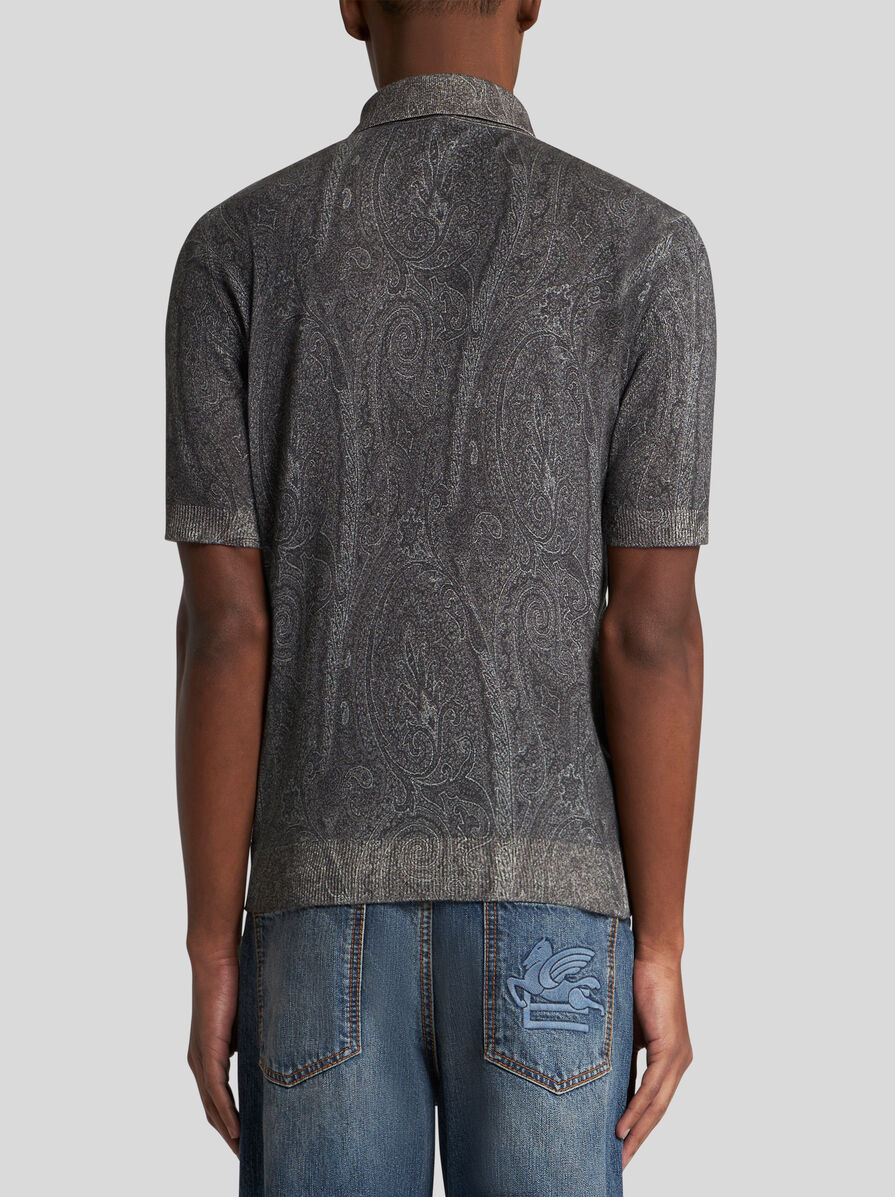 KNIT POLO-SHIRT WITH PAISLEY PRINT | Knitwear | ETRO