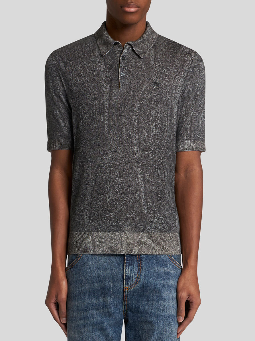 Tシャツ・カットソー ETRO FW24 'Paisley' polo shirt (MRKN0001AK464 X0810) Etro 'paisley' Polo Shirt | italist