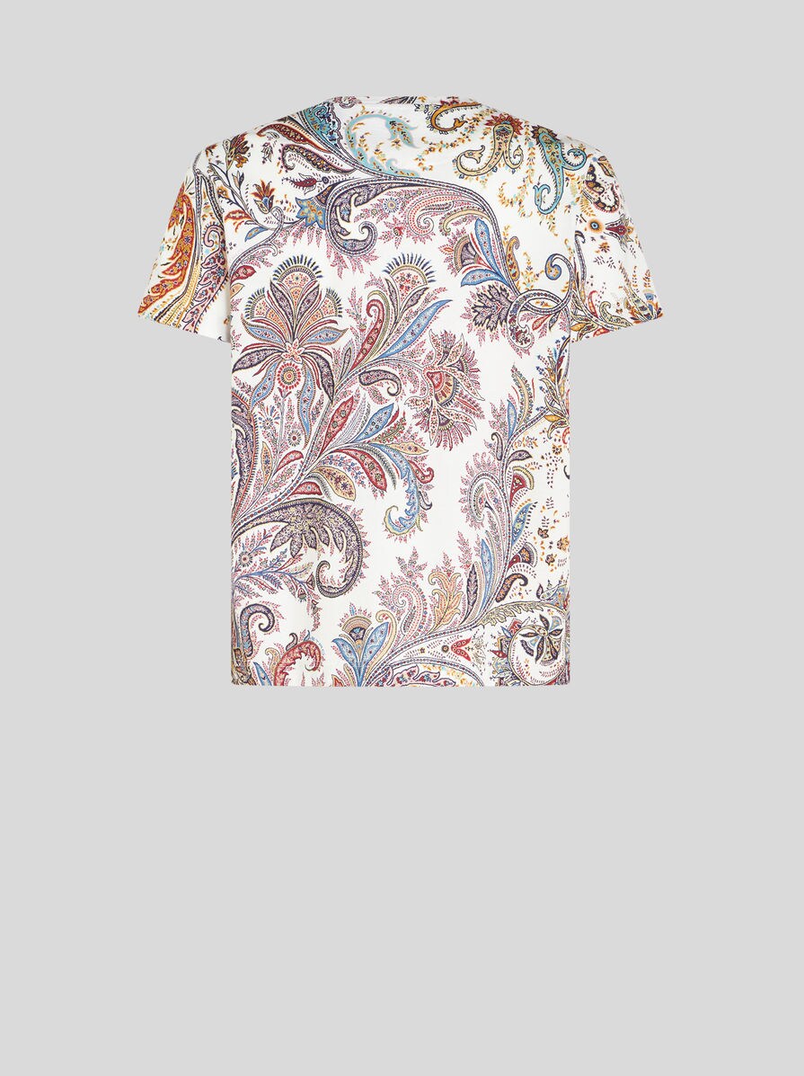 PAISLEY-PRINT T-SHIRT WITH LOGO