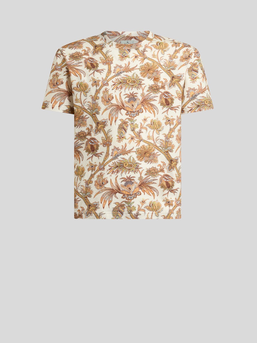 フローラル ペイズリーモチーフ コットンジャージー Tシャツ | エトロ