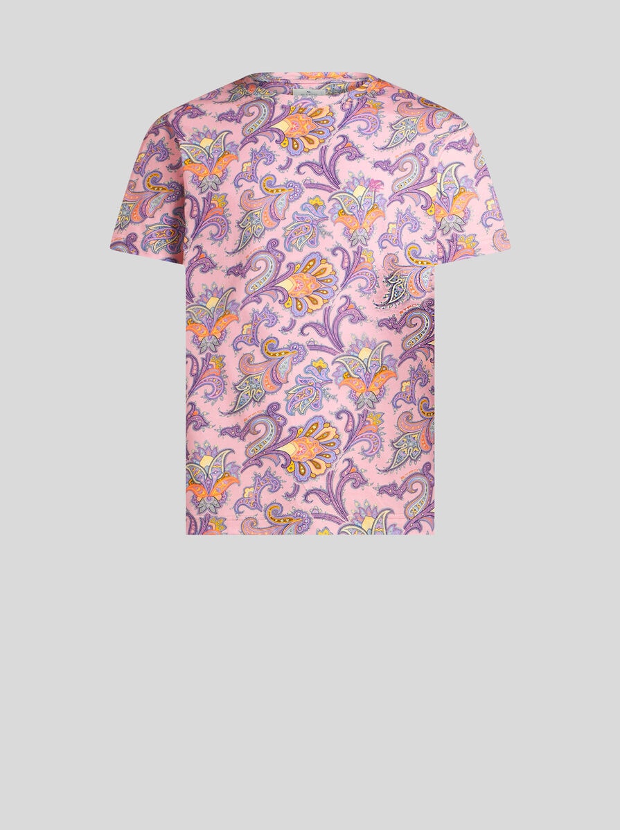 ペイズリー＆マキシフラワー コットン Tシャツ | エトロ