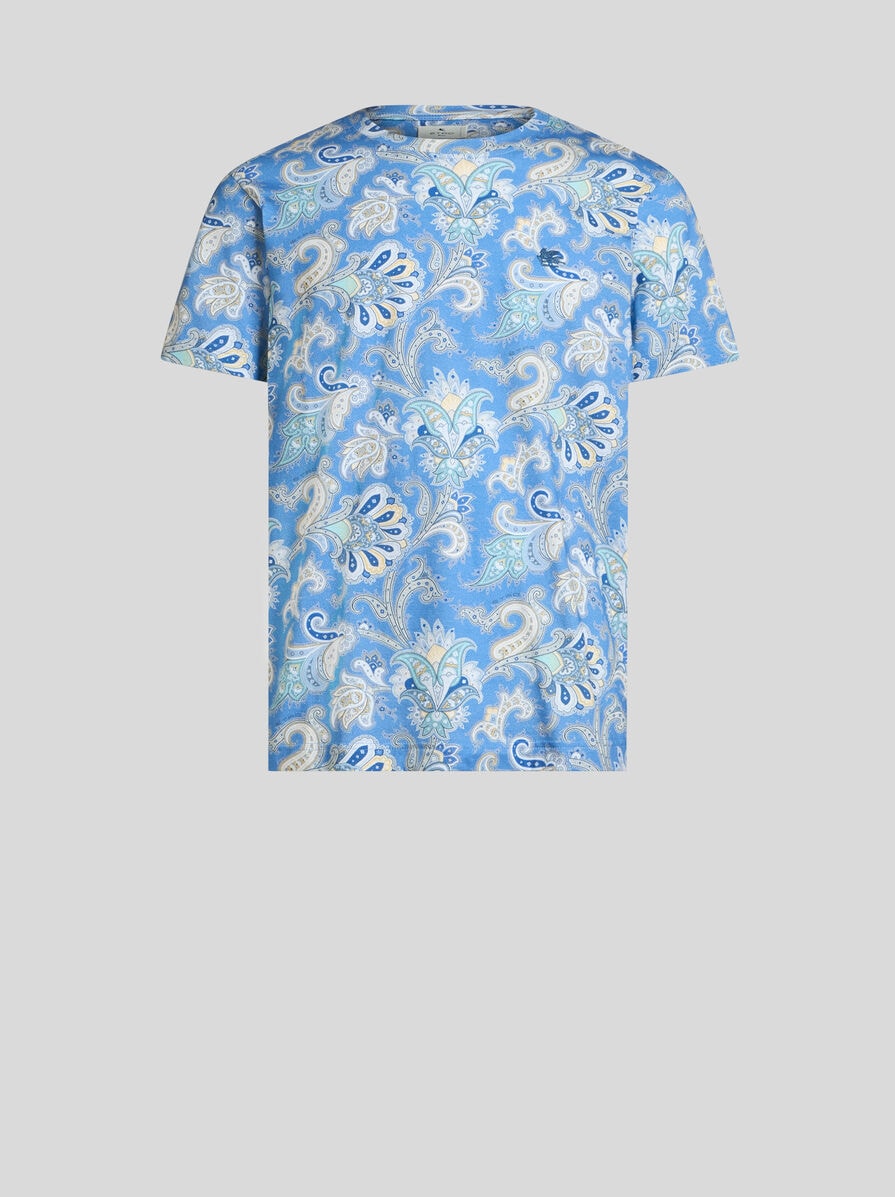 【★完売必至★】ETRO ☆ ペイズリー&マキシフラワー Tシャツ ペイズリー&マキシフラワー コットン Tシャツ | エトロ