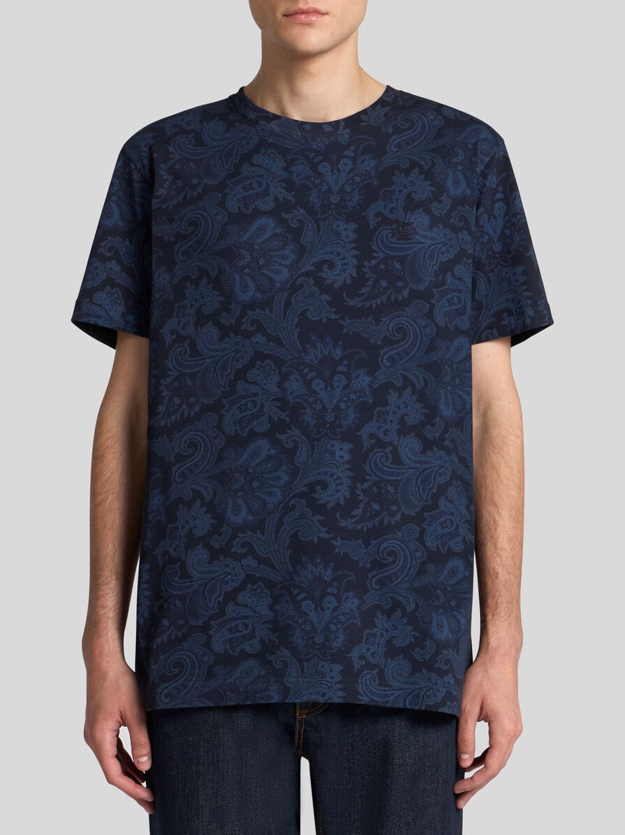 Etro エトロ コットン フローラルモチーフ プリント Tシャツ