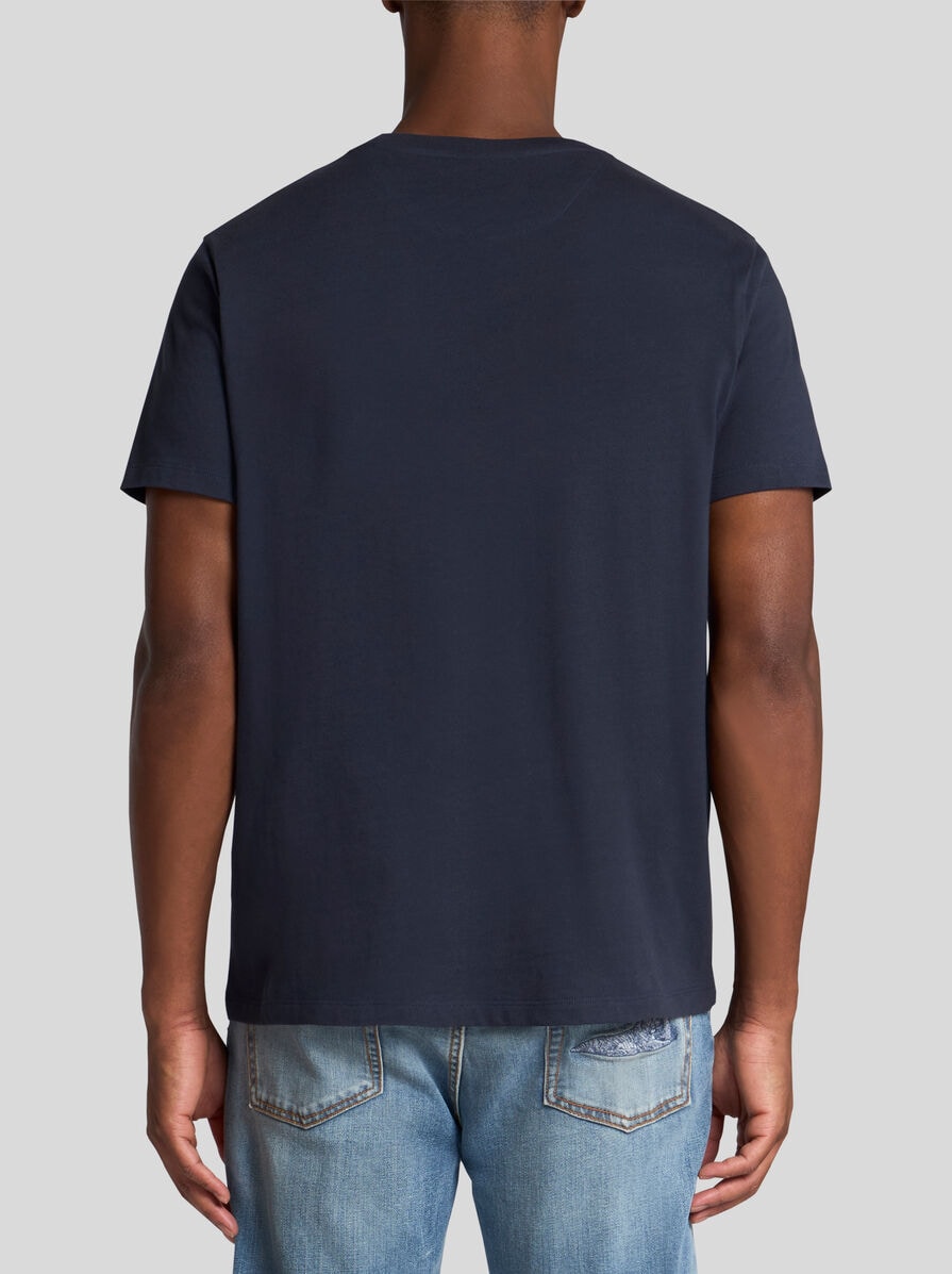 ETRO ロコフリントクルネックTシャツ MRMA0002AK604 B3681 Etro men's crew-neck cotton T-shirt with floral pattern