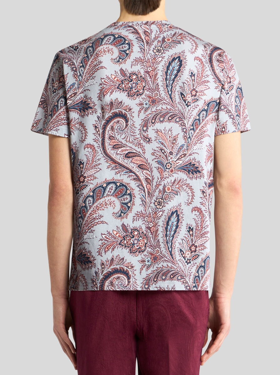 【時を超えた優雅さ】ETRO Tシャツ ペイズリーフローラル フローラルペイズリーTシャツ | エトロ