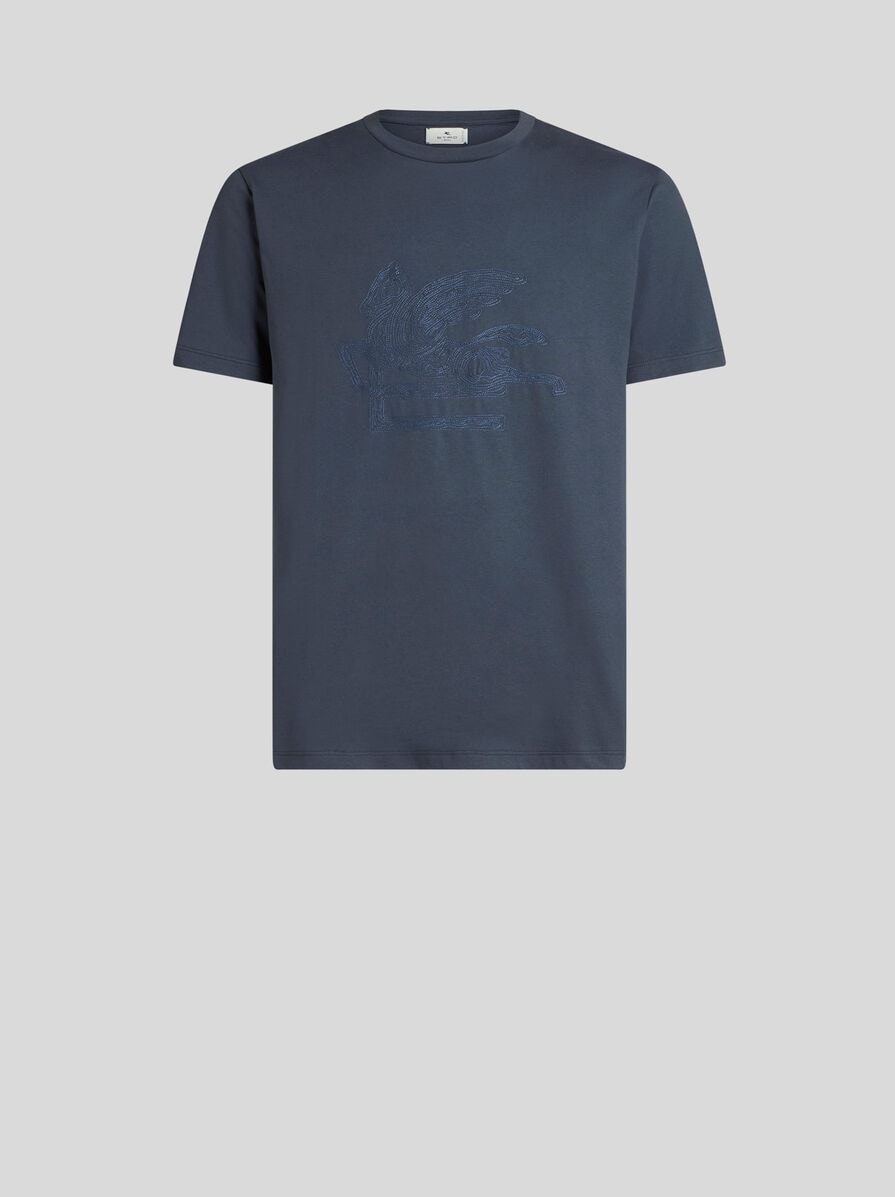 送料関税込 ◆ETRO◆COTTON T-SHIRT WITH PEGASUS Etro T-shirt With Logo And Pegasus - ShopStyle