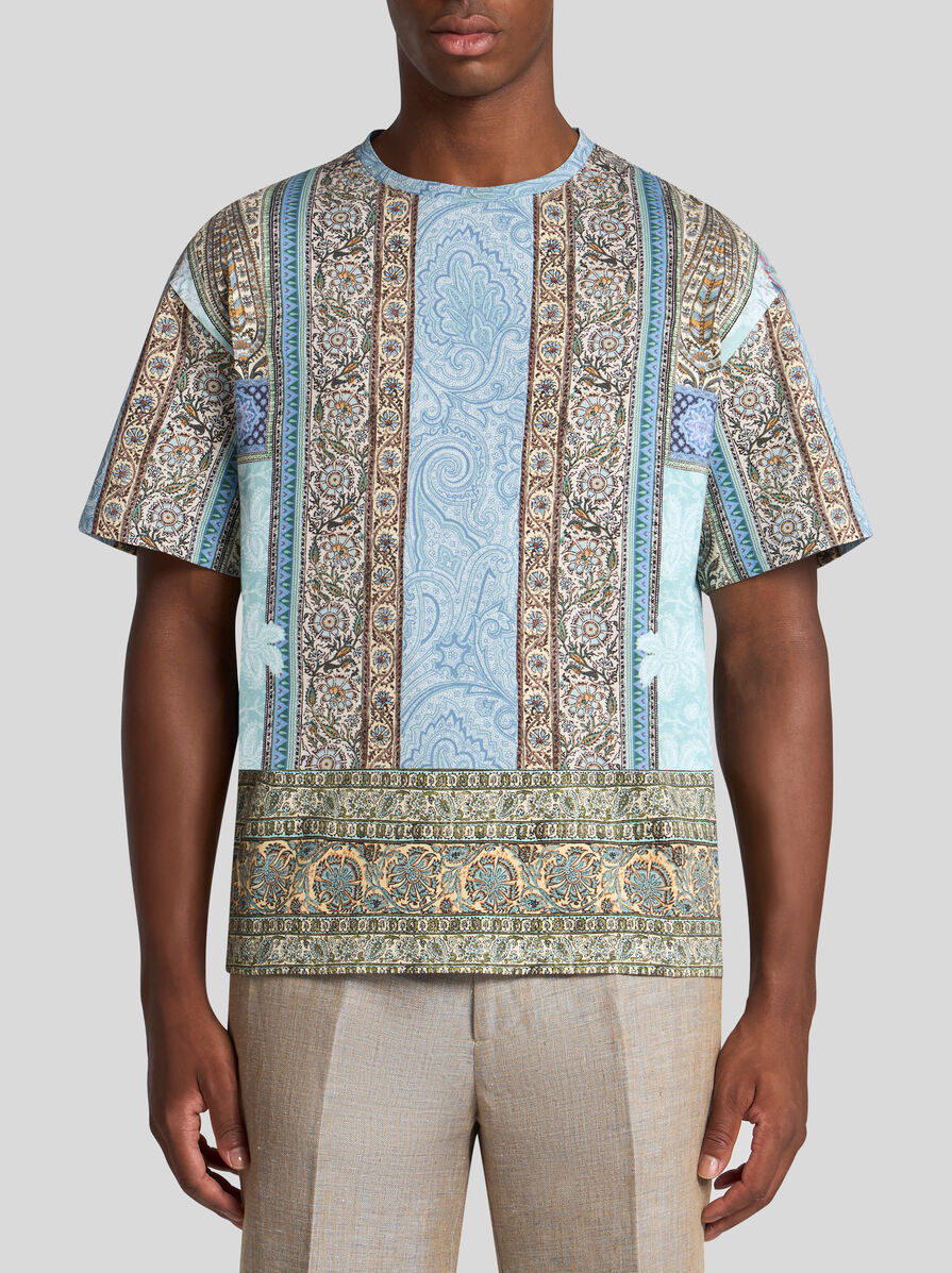Tシャツ・カットソー ETRO SS25 Printed cotton shirt (MRIB000199SP5A7 X0880) PRINTED COTTON T-SHIRT | T-shirts and Polo Shirts | ETRO