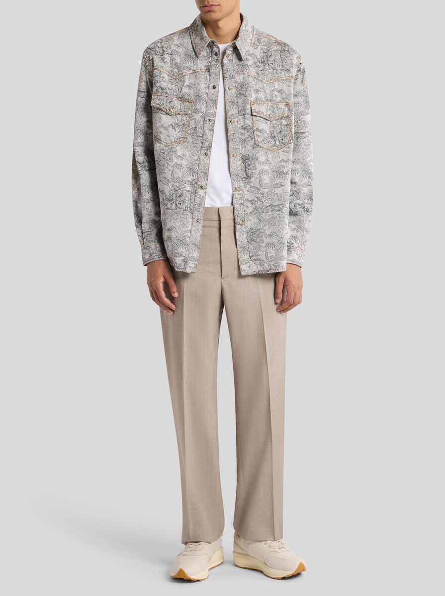 Tシャツ・カットソー ETRO FW25 CAMICIA CON LOGO PEGASO (MRIB0002 AV607W0800) ETRO Pegaso Embroidered Cotton T-shirt | White | FARFETCH