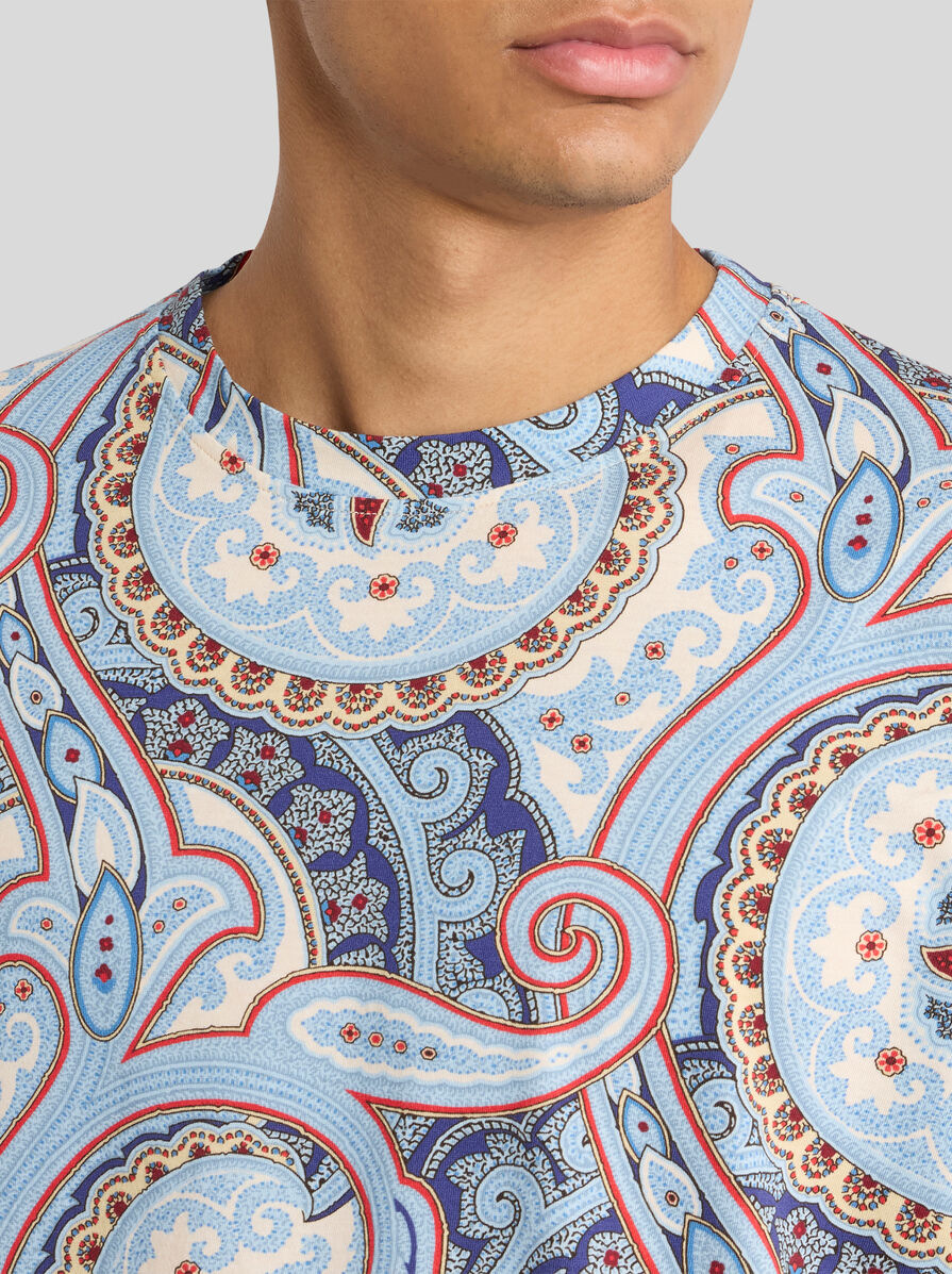 【ETRO】ストライプ コットン ペイズリー Tシャツ ストライプ コットン ペイズリー Tシャツ | エトロ