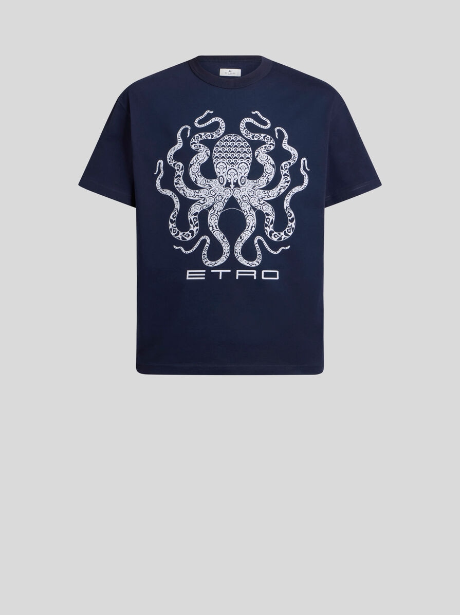 T-SHIRT WITH OCTOPUS AND LOGO | T-shirt and Sweatshirts | ETRO
