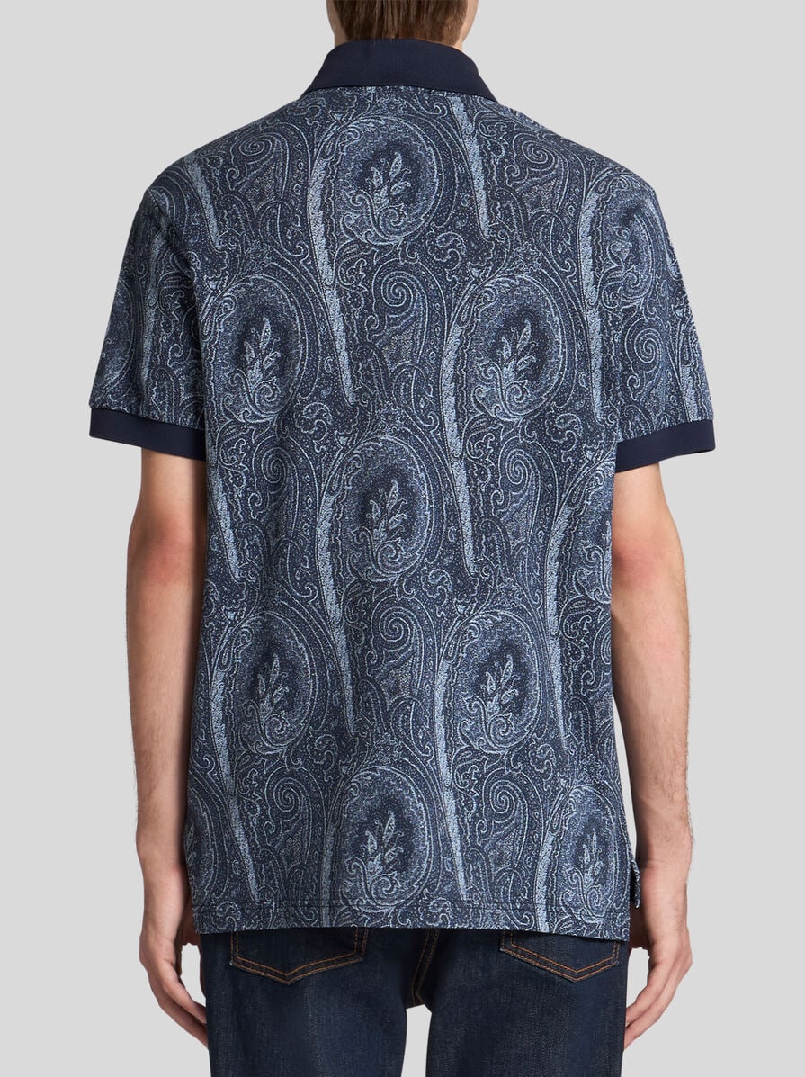 【希少モデル】エトロ ETRO★ボタニカル 花柄ポロシャツ M 春夏 総柄 ボタニカル コットン ポロシャツ | エトロ