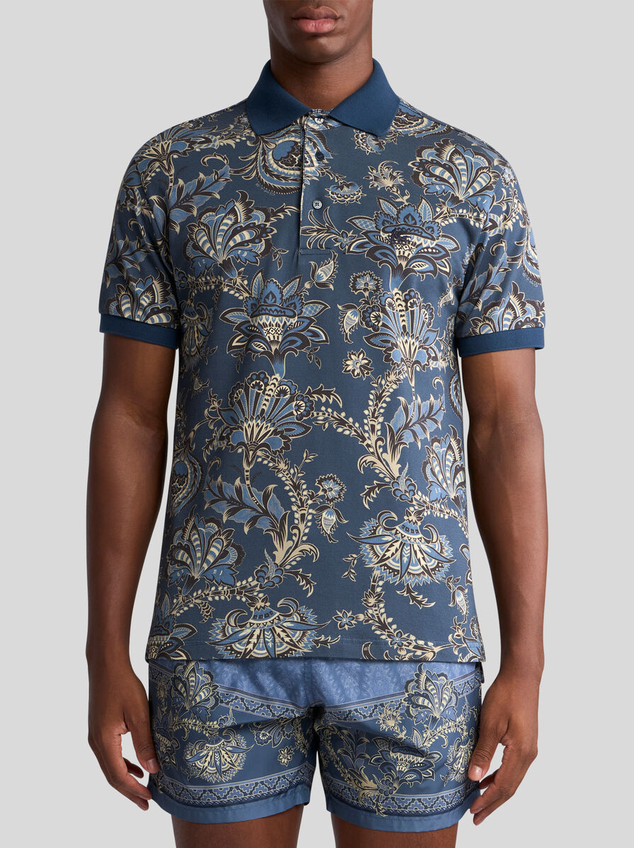 Tシャツ・カットソー ETRO SS25 Floral polo shirt (MRMD0004AK568 X0883) POLO SHIRT WITH FLORAL PRINT | Polo Shirts | ETRO