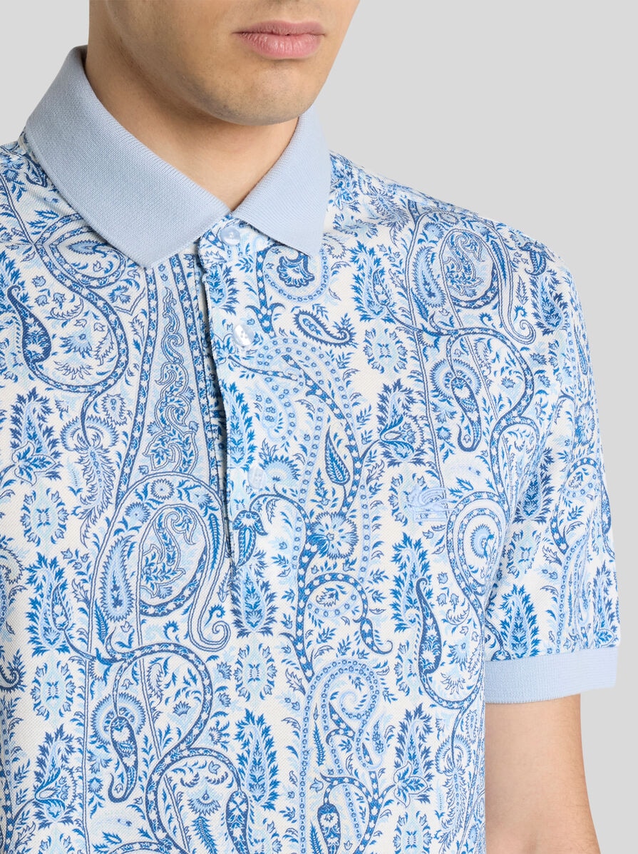 ペイズリーモチーフ コットン ポロシャツ | エトロ