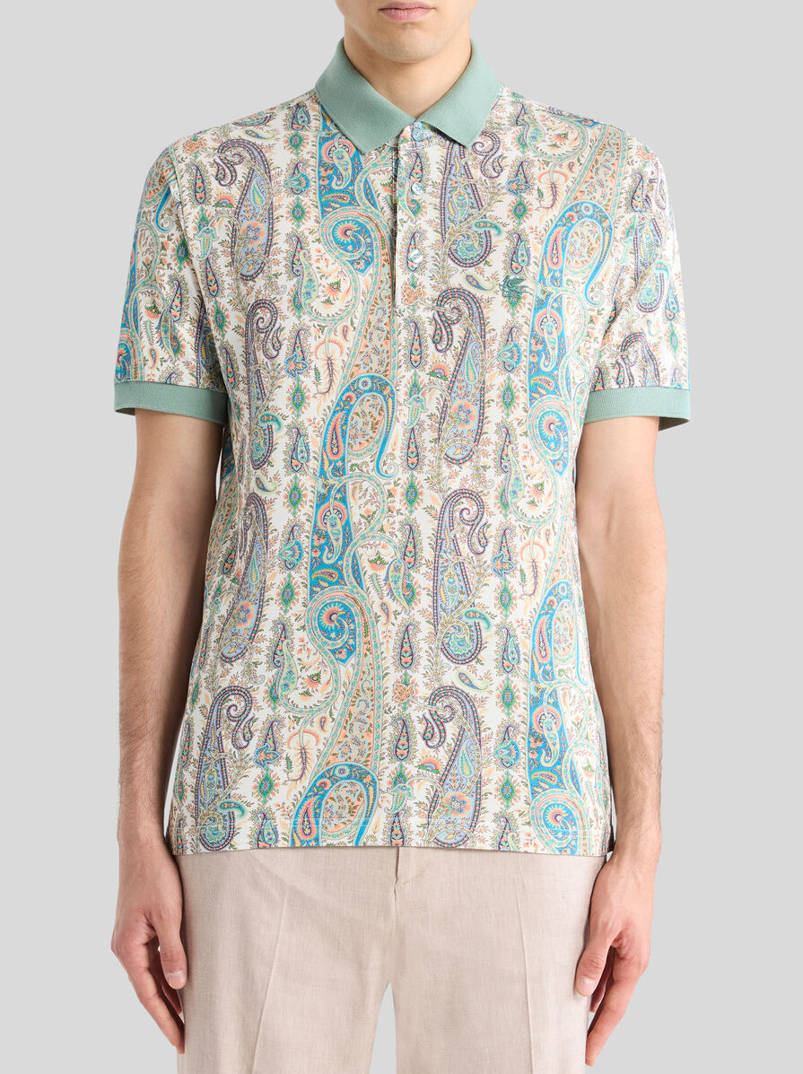 ペイズリーモチーフ コットン ポロシャツ | エトロ
