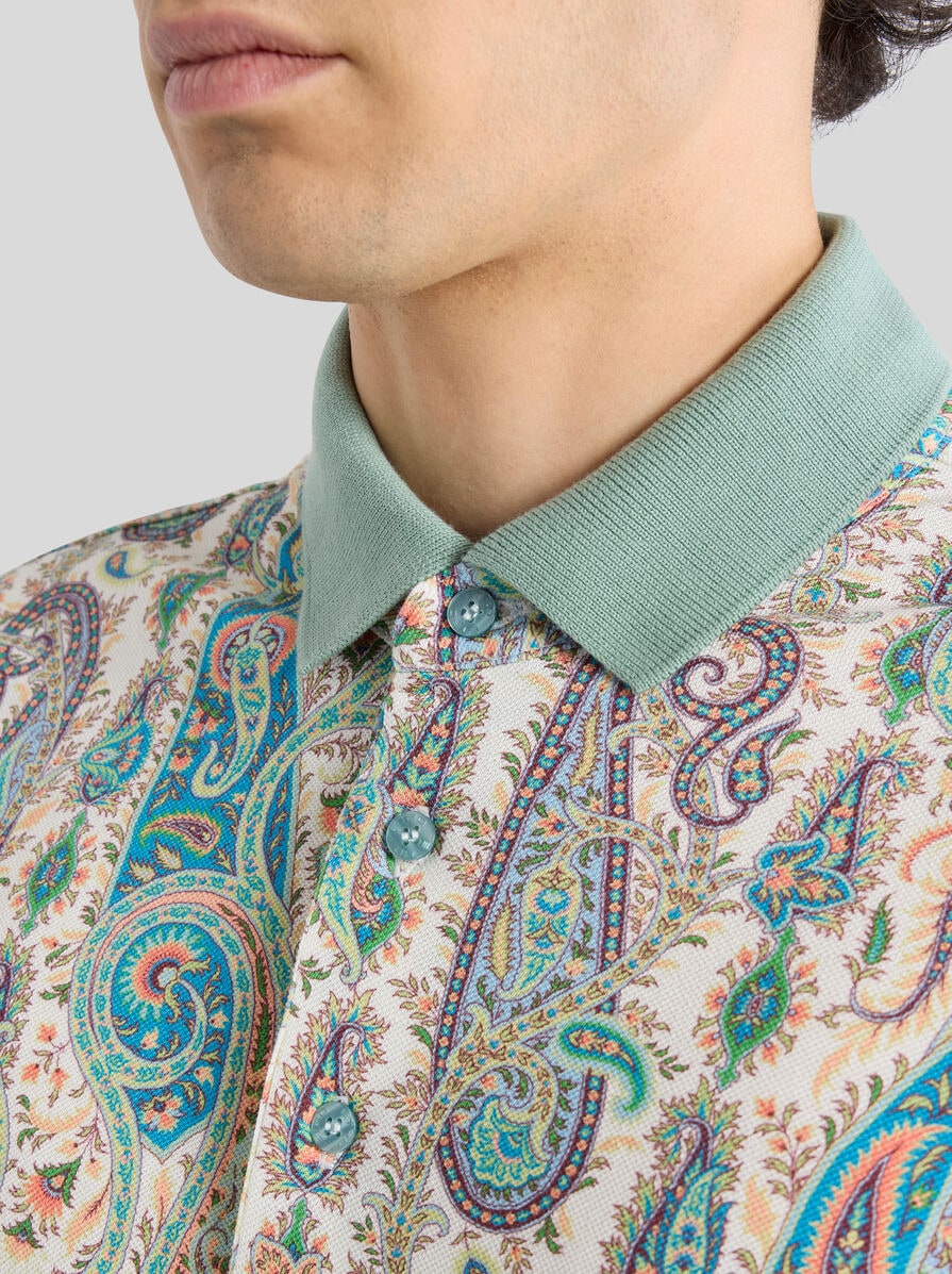 ペイズリーモチーフ コットン ポロシャツ | エトロ