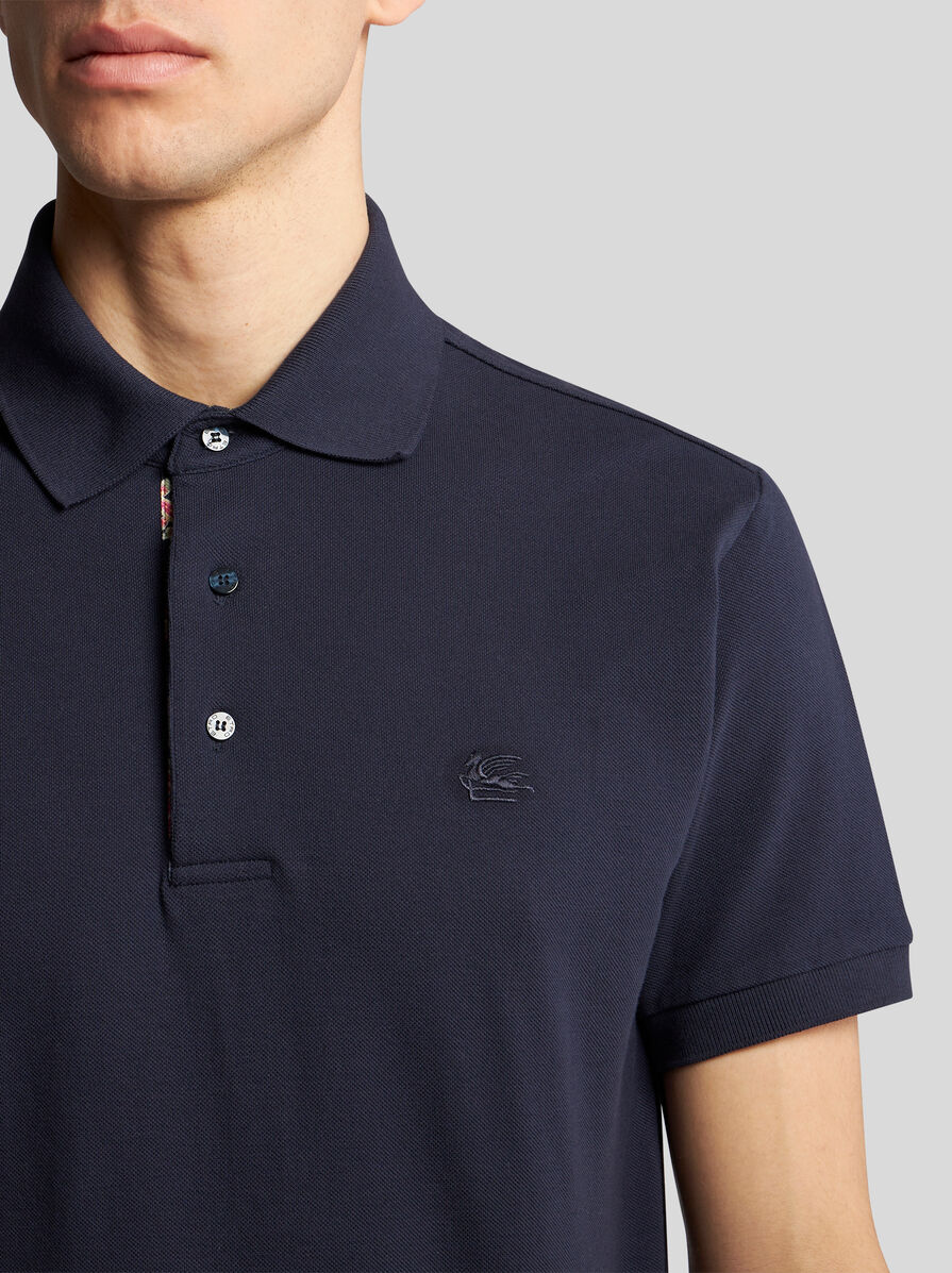 Tシャツ・カットソー ETRO SS25 'Pegaso' polo shirt (MRMD0006AJ264 B0143) POLO SHIRT WITH EMBROIDERED PEGASO | Polo Shirts | ETRO