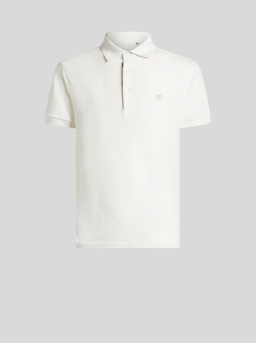 Tシャツ・カットソー ETRO FW24 'Pegaso' polo shirt (MRMD0005AC259 W0001) POLO SHIRT WITH EMBROIDERED PEGASO | Polo Shirts | ETRO