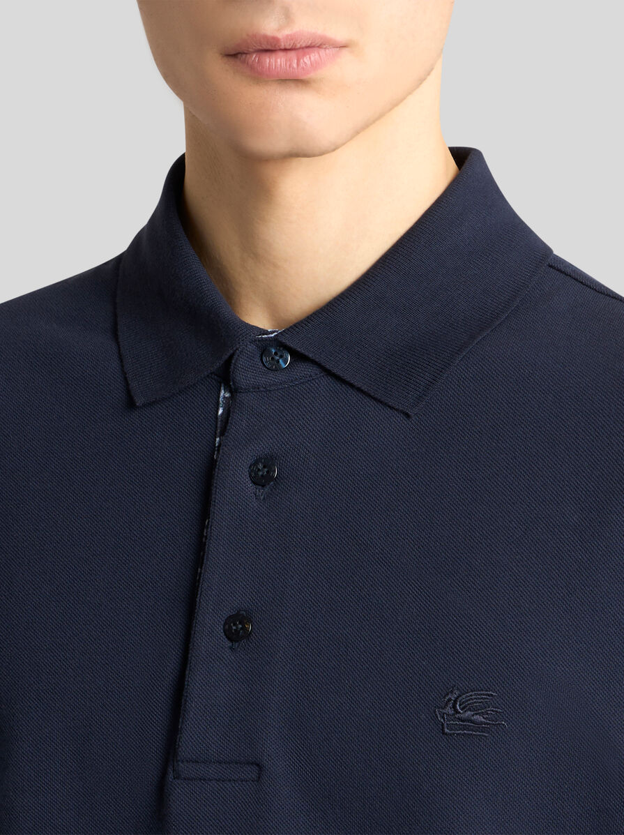 Tシャツ・カットソー ETRO SS25 'Pegaso' polo shirt (MRMD0006AJ264 B0143) POLO SHIRT WITH EMBROIDERED PEGASO | Polo Shirts | ETRO