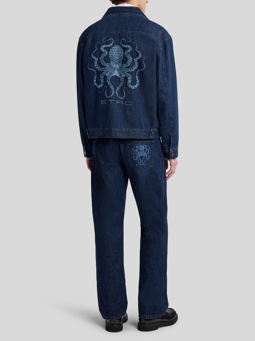 ETRO/エトロ デニムシャツジャケット ETRO フローラル ジャカード デニムジャケット ブルー (ETRO