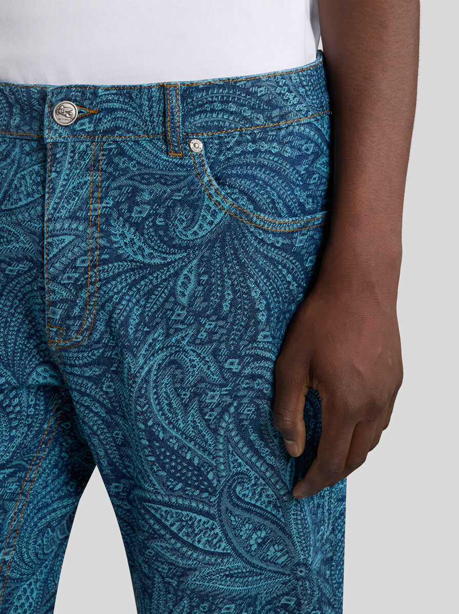 【関税&送料込】Etro Jeans With Foliage Pockets STRETCH JEANS WITH ALL-OVER FOLIAGE | Denim | ETRO