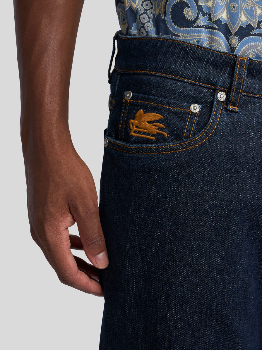 【関税&送料込】Etro Five Pocket Jeans 楽天市場】エトロ ETRO デニムジーンズ カラーステッチ 5