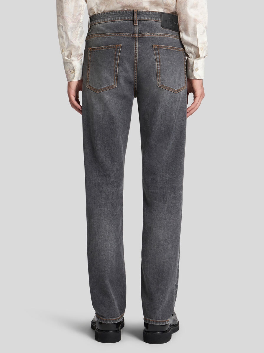 JEANS WITH PEGASO LOGO EMBROIDERY | Denim | ETRO