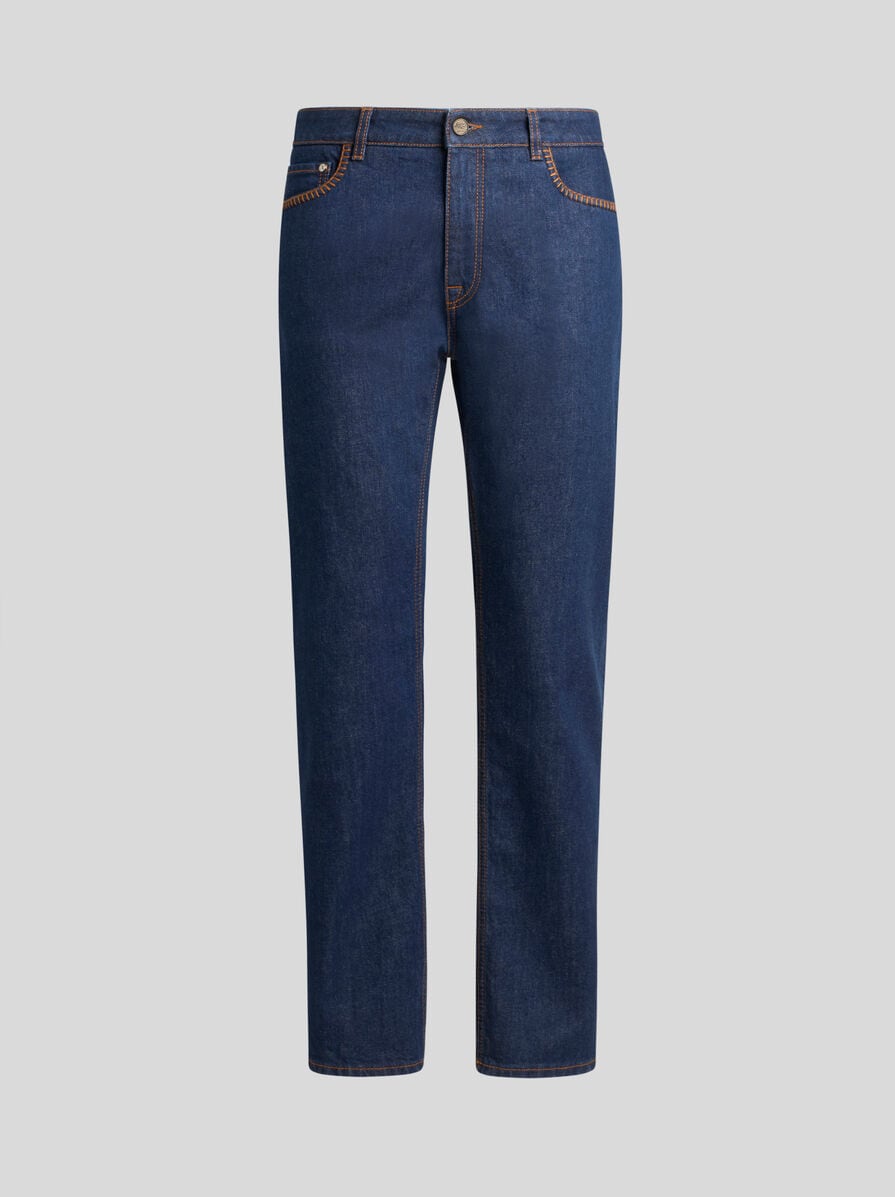 REGULAR-FIT JEANS WITH STITCHING ON FRONT POCKETS | Denim | ETRO