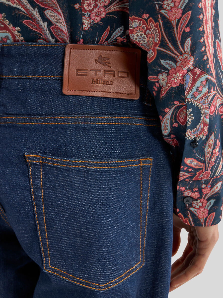 【関税&送料込】Etro Jeans With Foliage Pockets Embroidered flared jeans in blue - Etro | Mytheresa