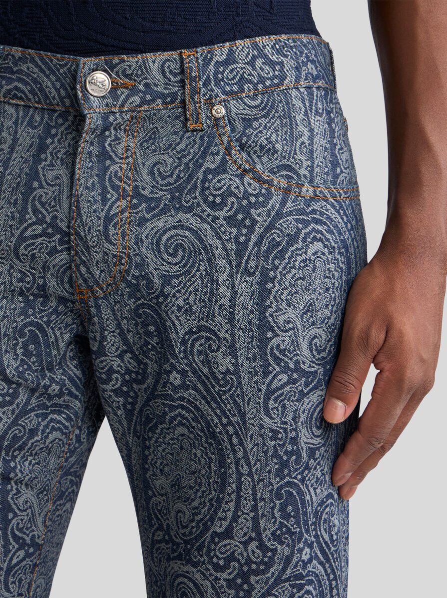 JEANS WITH PAISLEY MOTIF ALL OVER | Denim | ETRO