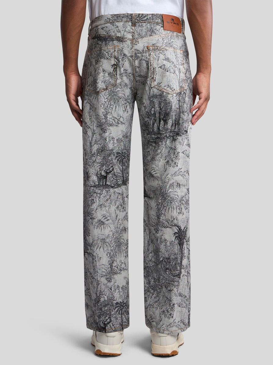 ETRO ペイズリージャカード ワイドレッグジーンズ ブルー ETRO ペイズリー ワイドジーンズ | ブルー | FARFETCH JP