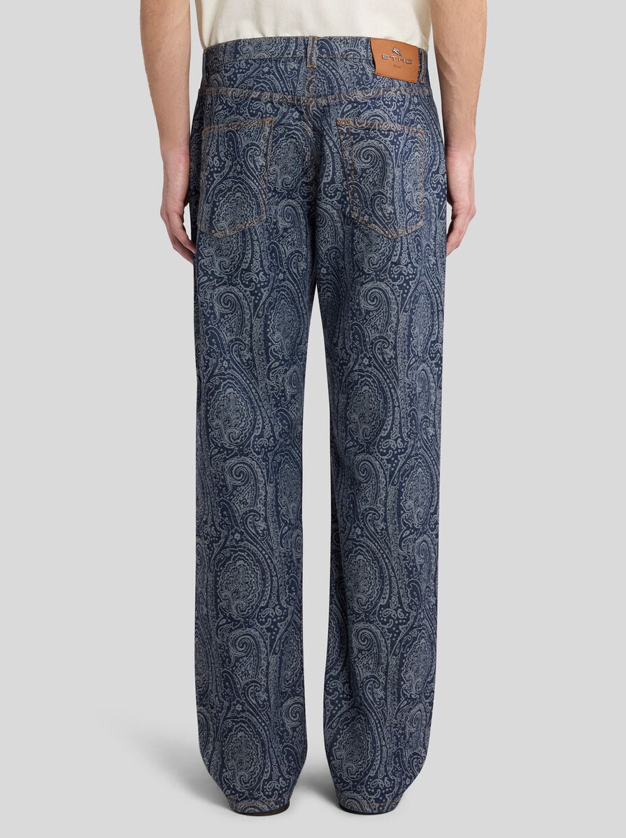 【送料&関税込】Etro paisley Blue Cotton Jeans Etro 'paisley' Blue Cotton Jeans | italist