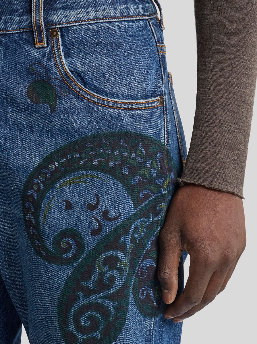 デニム・ジーパン ETRO Jeans Paisley Etro Denim jeans with printed bandana and paisley | The