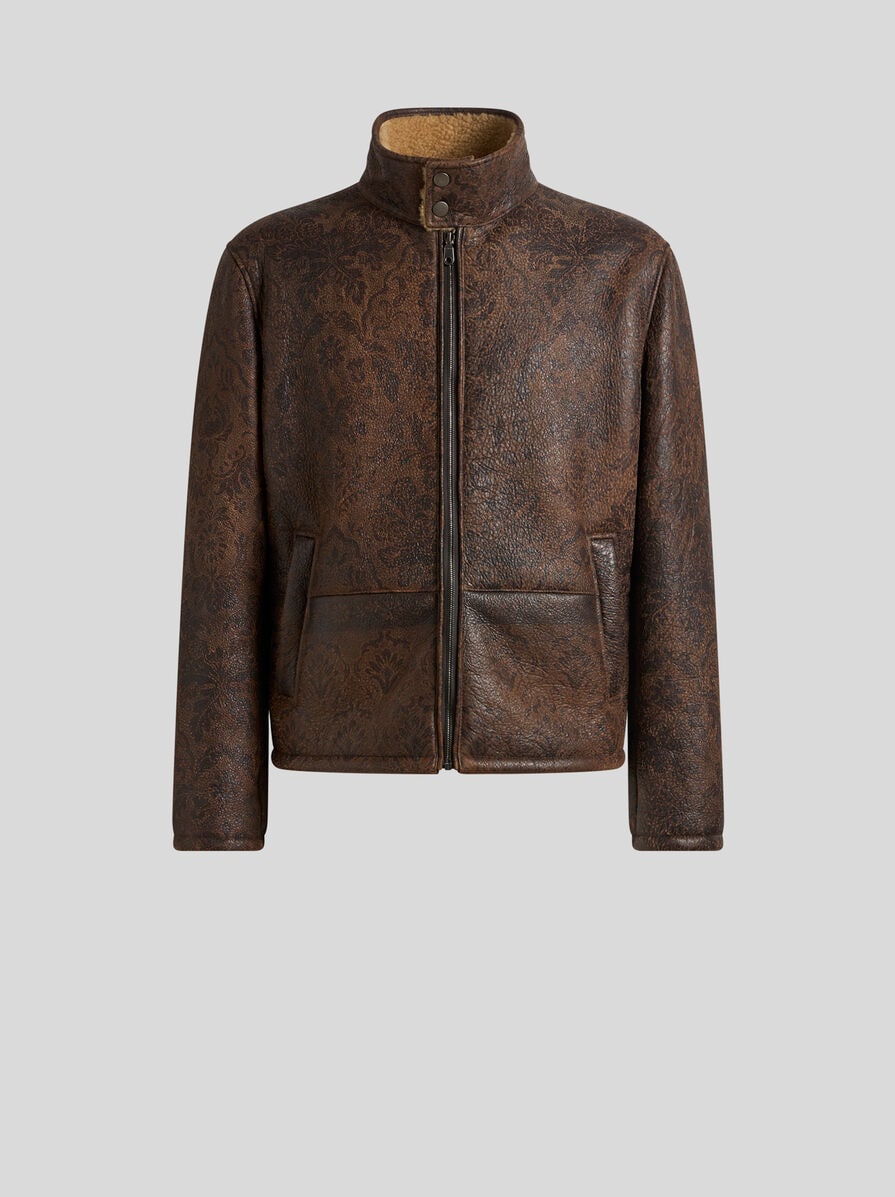 ETROアウター SHEARLING JACKET WITH PRINT | Leather Clothing | ETRO