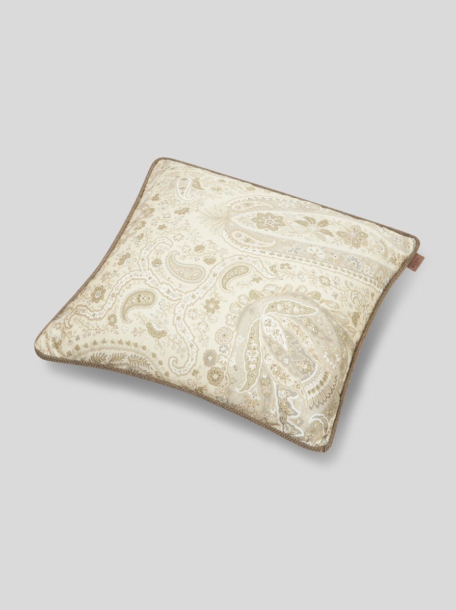 ETRO - M04-k051 ETRO Home Accessory エトロ ホーム アクセサリー ペイズリー柄 クッション 2点セット 西川産業 ブラウン/ライムグリーン ETRO - M04-k051 ETRO Home Accessory エトロ ホーム