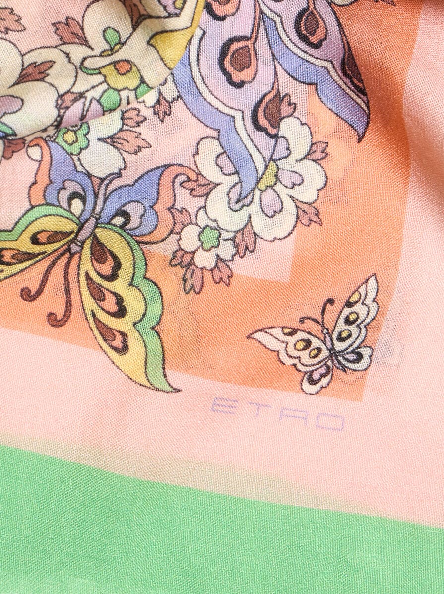ETRO フリントスカフ WATA0010AK875 X0804 プリント ウール＆シルク スカーフ | エトロ