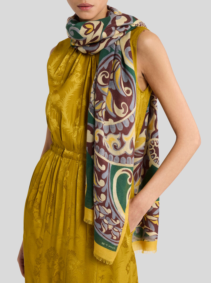 FLORAL PAISLEY SCARF | Scarves and Silk | ETRO