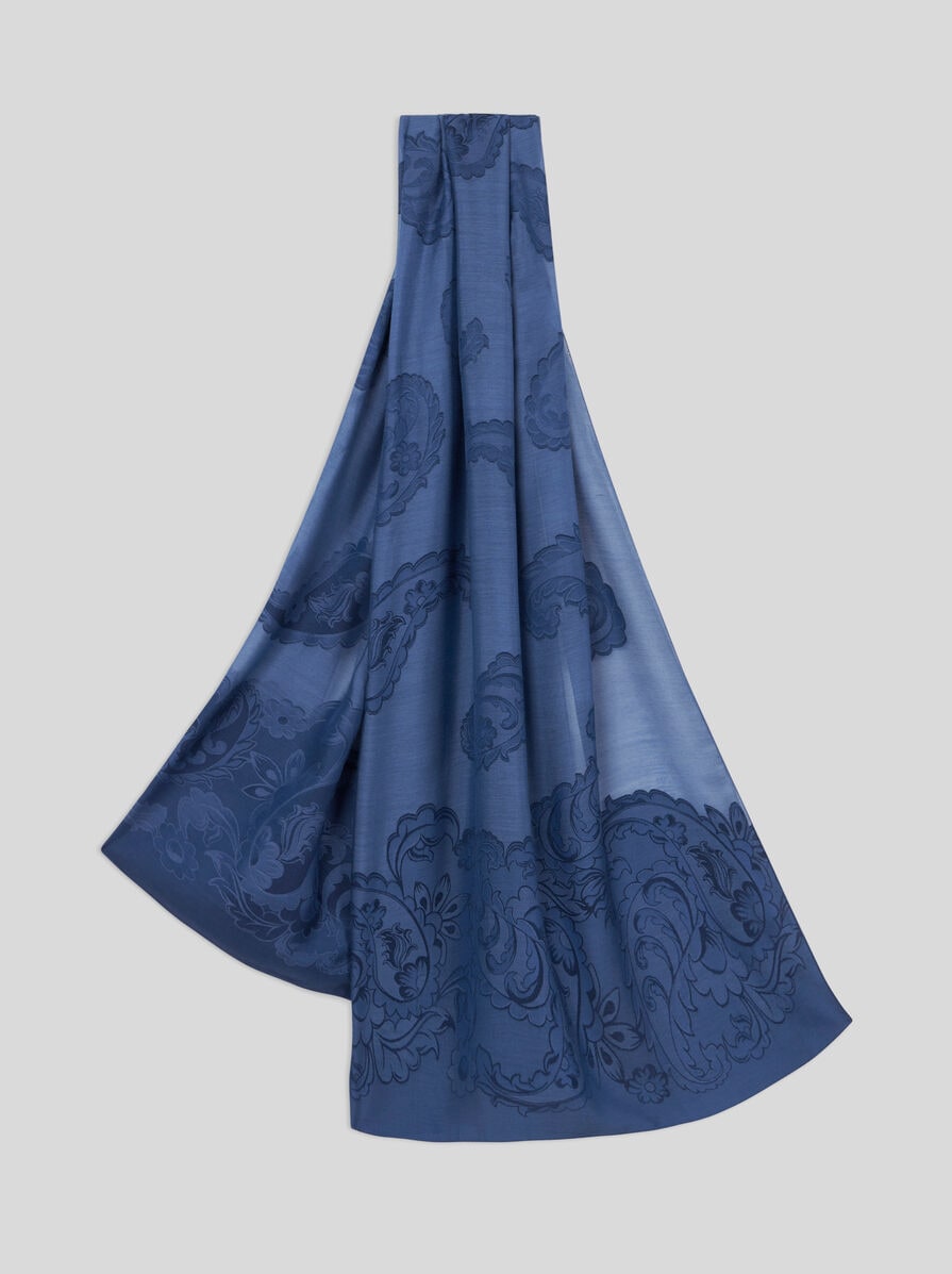 【送料&関税込】Etro Printed Silk Scarf PAISLEY JACQUARD SCARF | Paisley Print Scarves and Silk | ETRO