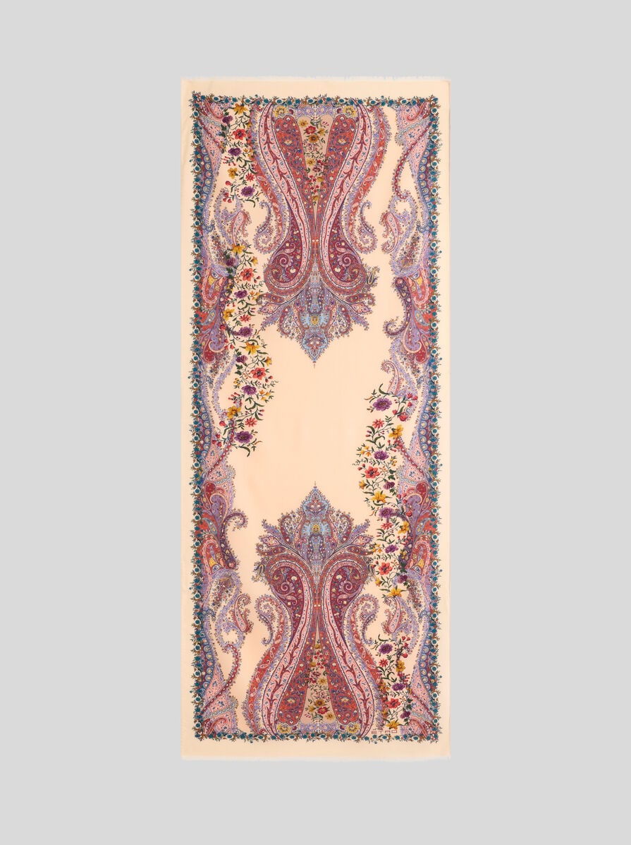 極美品】 ETRO ポンチョ ウール アルパカ 花柄