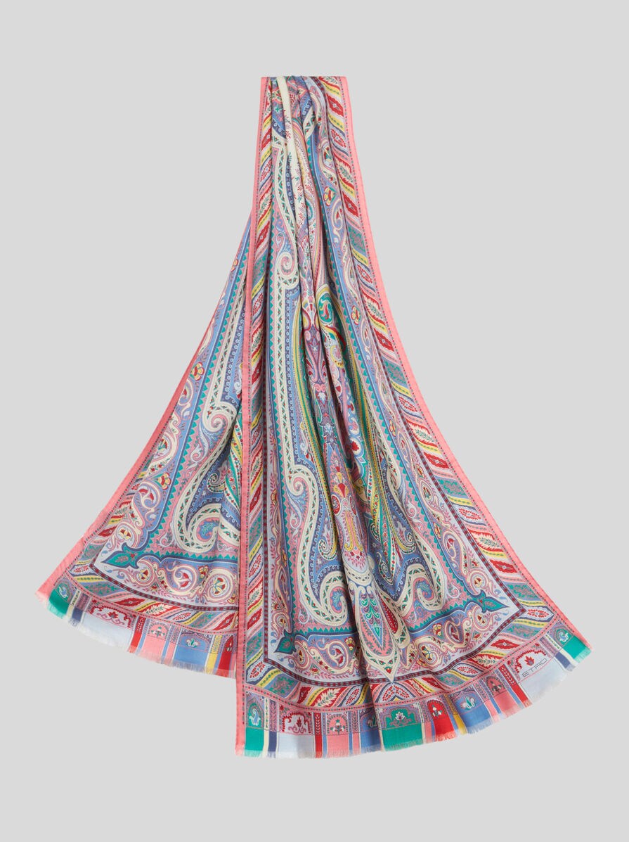 【★日本未入荷★】ETRO ☆ プリント ウール＆シルク スカーフ プリント ウール＆シルクスカーフ | エトロ