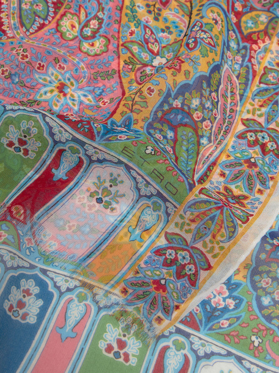 SILK SCARF WITH MULTICOLOURED PRINT | Scarves and Silk | ETRO